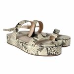 Schutz NEW Sally Leather Embossed Snake Print Flatform Platform Sandals Size 7 Photo 2