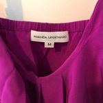 Amanda Uprichard Silk dress dress Fuschia Minidress M Ruffle neckline mini dress Photo 2