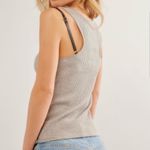 Free People tank top intimately small ribbed salt pepper NEW most wanted Photo 5