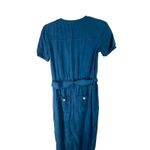 White House | Black Market WHBM  O teal blue cotton jumpsuit one piece Outfit XS Photo 6