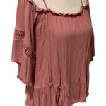 Roommates  Blush Ruffled Blouse Off Shoulder Option Excellent Condition Size M Photo 0