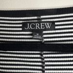 J.Crew  Striped Ribbed Top Henley Style 3/4 Sleeve‎ Black White Size M Photo 1