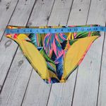 Aerie  Bikini Bottoms Tropical Floral Print Yellow Green Pink Blue Size S Photo 7