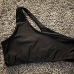 Black One Strap Bathing Suit Top Size M Photo 1