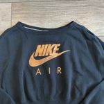 Nike Air Cropped Pullover Sweatshirt Rose Gold Zipper Black Women's XS Photo 1
