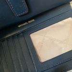 Michael Kors NWOT Jet Set Double Zip wallet Navy Multi Adele Photo 5