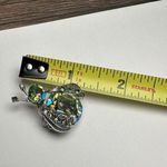 Vintage Warner Insect Bug Blue Green AB Rhinestone Silver Tone Signed Brooch Pin Photo 1