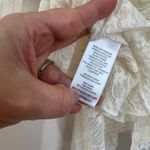 Love Fire Lace Tie Front Peplum Top Ivory Long Sleeve Feminine Romantic XS Photo 4