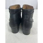 Natural Soul Womans  Storm Black Faux Leather Side Zip Strappy Ankle Boots 10 M Photo 4