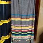 Double D Ranch Linen Blend Multicolor Striped Maxi Pencil Skirt Size Large Brown Photo 7