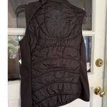 Athleta Flashback Embroidered Full Zip Vest Size M Black Purple Puffer Fleece G5 Photo 7