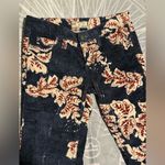 Free People NWT Blue and Red Corduroy Floral Jeans size 25 Photo 1