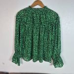 Who What Wear  Green Floral Blouse Photo 4