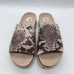 Journee Collection Slides Womens 6 Snake Print Celine Espadrille Slides NEW Photo 2