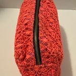 Pink Crochet Glitter Cosmetic Bag. Photo 5