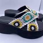 ASOS flatform crochet cross straps sandals Size 5 Photo 7
