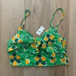 Aerie Tie Front Crop Top Beach Floral Smocked Crop Photo 2