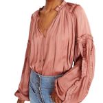 Ulla Johnson NEW NWT Maeve Ruffle Satin Blouse - Copper size 10 women’s designer Photo 2