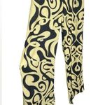 Anthropologie Find Me Now Vega moonstone yellow and black wide leg flowy pants Photo 2
