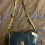 Coach  2014 Hadley Tricolor Colorblock blue tan & white leather crossbody Photo 0