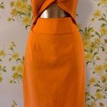 NWT Tangerine linen cut out midi dress size M Size M Photo 0