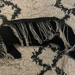 Rhinestone Fringe Tube Top Black Size M Photo 1