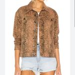 Free People Snake Trucker Jacket in Brown Size Small Photo 6