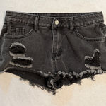 SheIn Coachella festival micro booty black denim shorts Photo 0