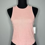 Olivia Rae Pink Fitted Tank Top with Smooth Texture Photo 0