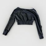 Manière De Voir Size 6 Black Ribbed Crop Top Long Sleeve Sweater Sexy Grunge Photo 4