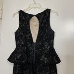 Alice + Olivia Josephine Black Silk Lace Peplum Cocktail Dress size 2 Photo 5