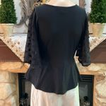 Flower & Feather Black 3/4 sleeve tie Photo 3