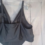 Cacique Swim by  Wrap around black Plunge bathing suit top Photo 5