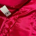 ZARA  Christmas Fuchsia Tailored Fitted Blazer Limited Edition Lapel Collar Sz XL Photo 15