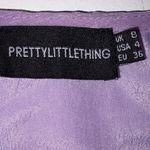 Pretty Little Thing  sheer pastel purple smocked long-sleeve blouse size 4 Photo 2