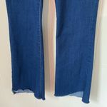 Nine West Kick Flare dark wash denim bootcut jean ~ raw hem ~ women’s size 8 Photo 4