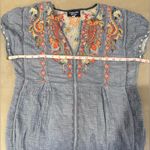 Johnny Was Johnny‎ Was Tikal Poncho Embroidered Blue Dress Size XS Photo 9