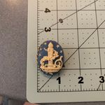 Vintage Blue & Gold Candle Cameo Brooch/Pin Photo 5