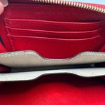 Michael Kors est 1981 Red Ostrich Zip Around Small Wallet Photo 5