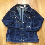 Chico's Chico’s Dark Wash Denim Jacket with Rhinestone button accent size 0 Photo 4