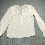 Jennifer Lopez  Women's See Through‎ Cream Long Sleeve Blouse Size XS Photo 0