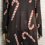 Christmas Candy Cane Dress, Medium Black Photo 1