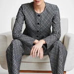 Spanx NEW  Ponte Lady Blazer Jacket Size Small classic black plaid gingham NWT Photo 0