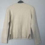 ZARA  Knit Ribbed Boxy Cardigan Jacket Cream Size Small Photo 6