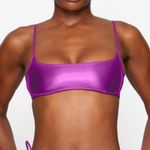 SKIMS NWT  Metallic Micro Scoop Bikini Top Photo 0