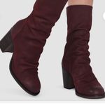 Free People Elle Block Heel Boots in Bordeaux Nubuck sz 37 (7) NWT Photo 7