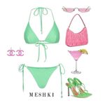 Meshki  Green Aliza String Tie Swim Bottoms Photo 3