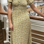 Faithfull the Brand Faithful The Brand Agathe‎ Garden Floral Midi Dress US 6 Romantic Fall Floral Photo 0