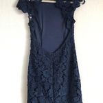 Lulus Romance Language Navy Blue Backless Lace Dress Photo 6