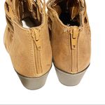 Time And Tru  Size 7.5 Memory Foam Brown Woven Ankle Booties Photo 3